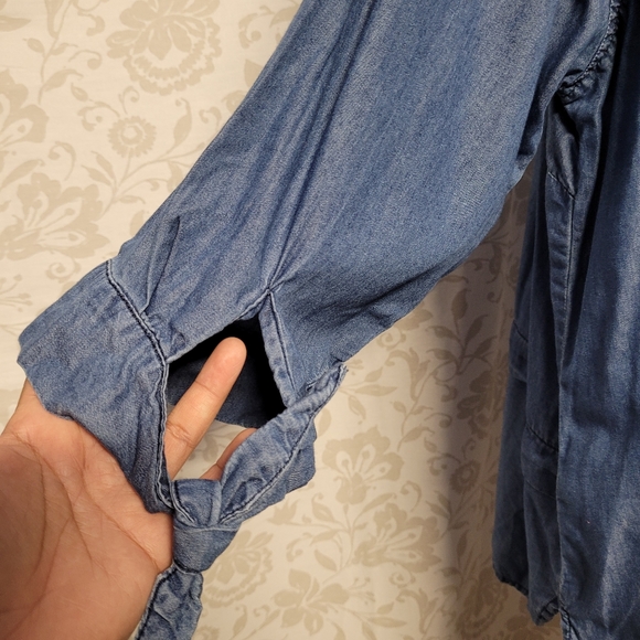 Lane Bryant Button Front Chambray Top Plus Size 22/24 - Picture 8 of 9